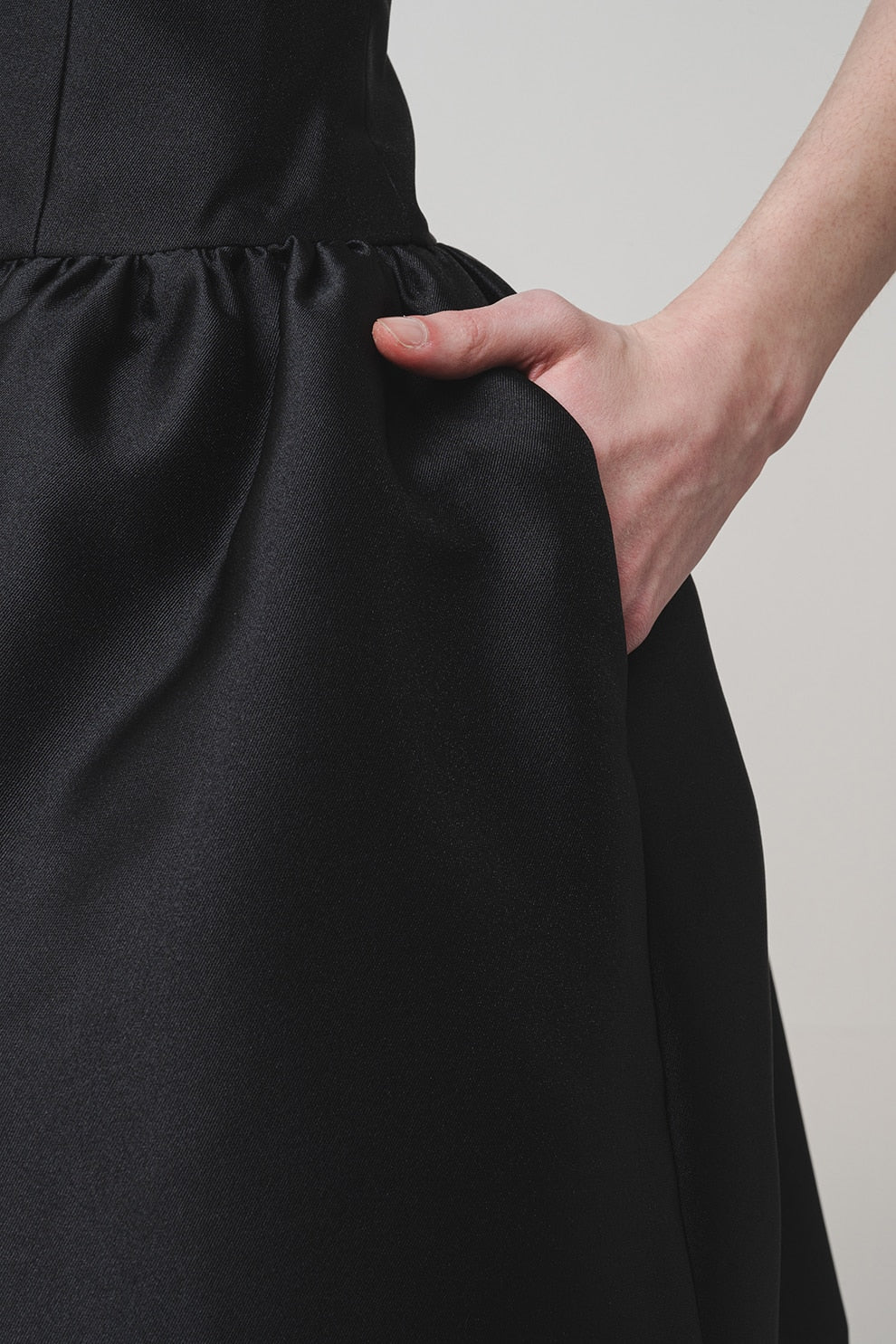 Flowering Girl Women Bow-Detail Taffeta Midi Dress in black