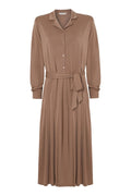 Flowering Girl Women Drawstring waist midi dress in brown