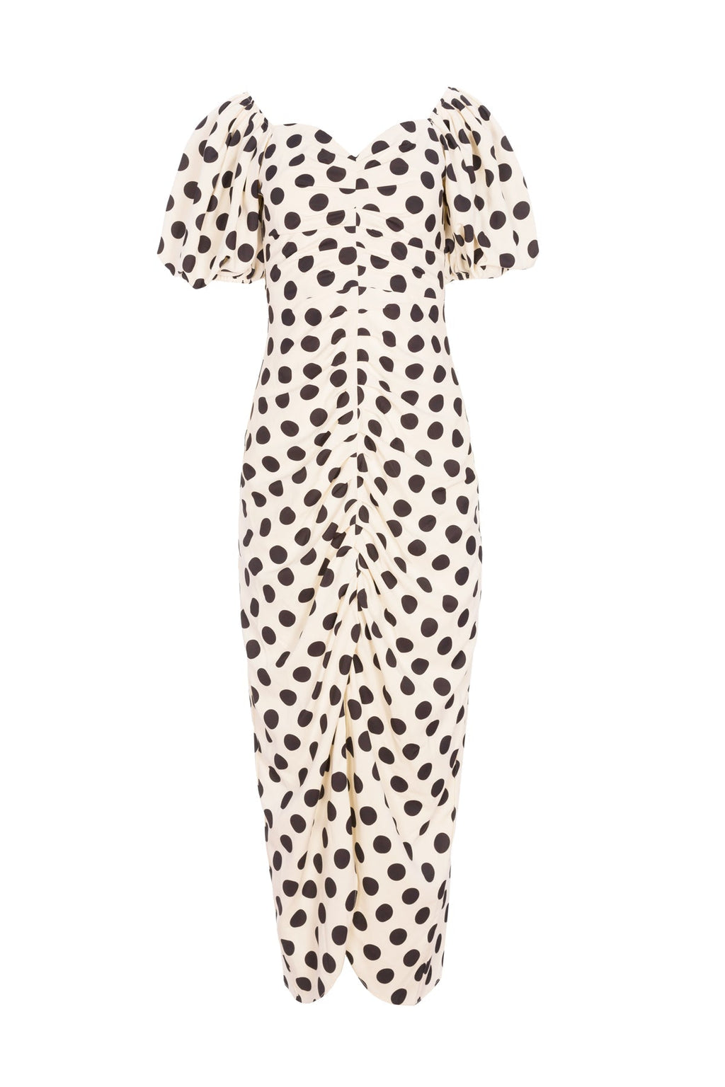 Flowering Girl Women Rita Dots - Draped Polka Dot Midi Dress