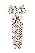 Flowering Girl Women Rita Dots - Draped Polka Dot Midi Dress