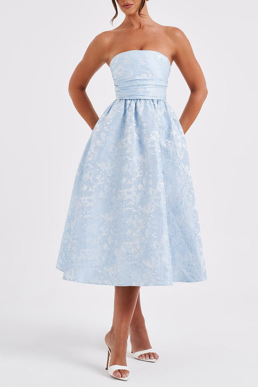 Saoirse Midi Dress - Blue