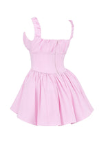 Flowering Girl Women Cotton Candy Cotton Tulle Mini Dress in pink