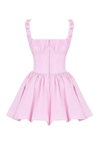 Flowering Girl Women Cotton Candy Cotton Tulle Mini Dress in pink