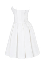 Flowering Girl Women alyssa white strapless pleated mini dress