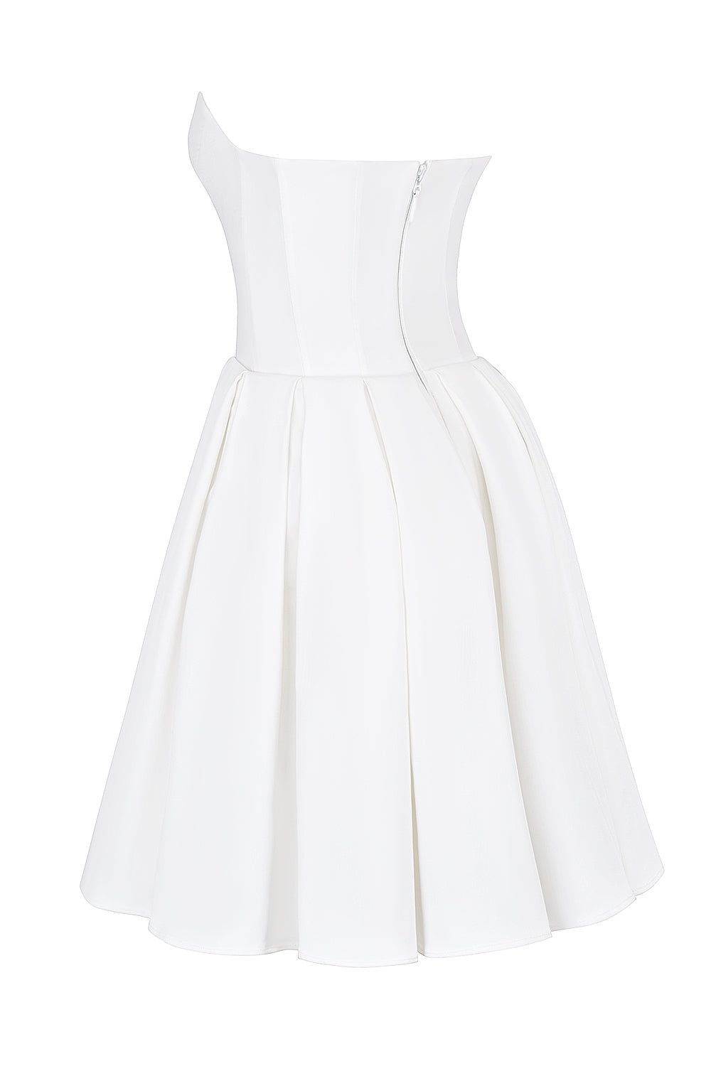 Flowering Girl Women alyssa white strapless pleated mini dress