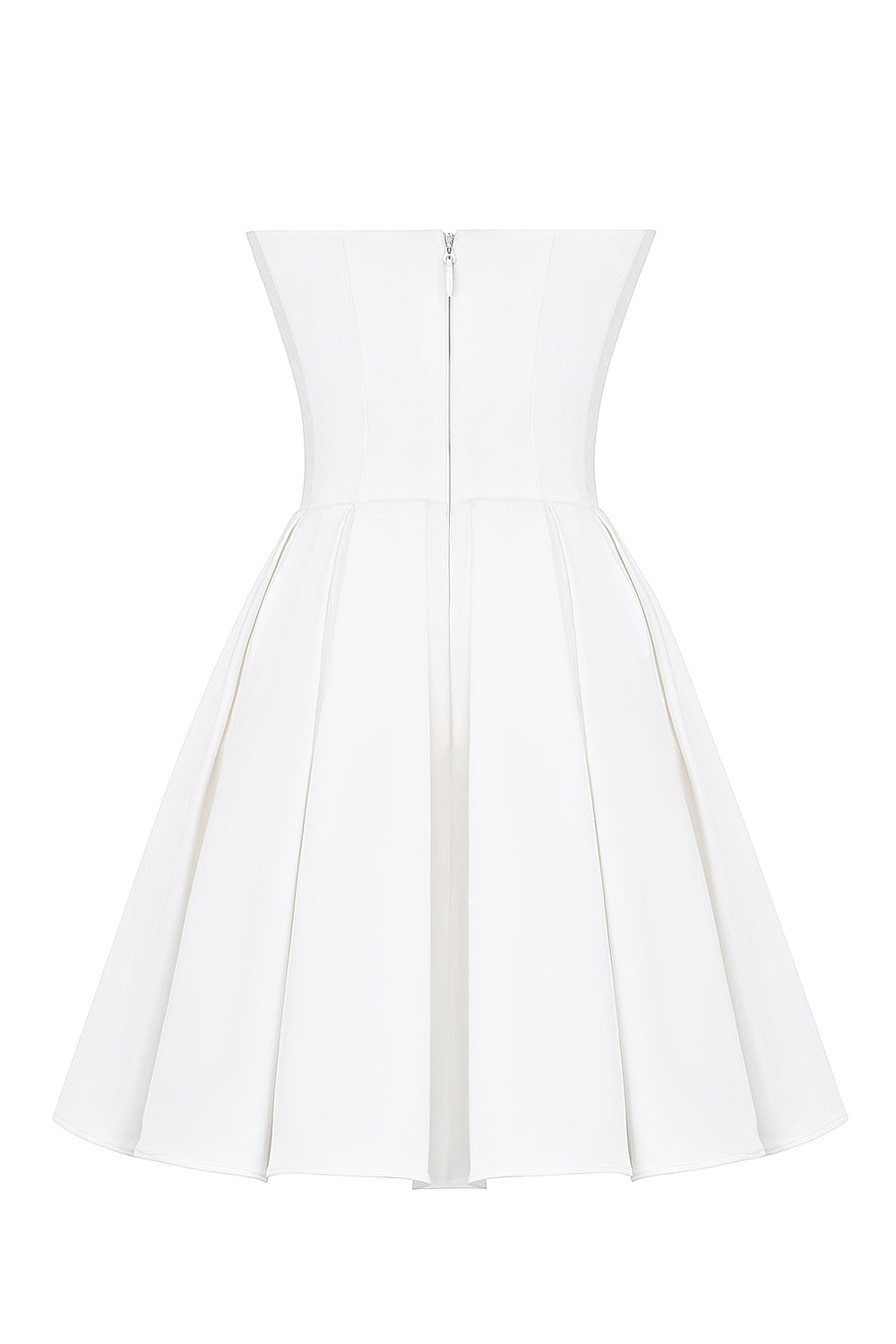 Flowering Girl Women alyssa white strapless pleated mini dress