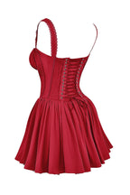 Flowering Girl Women corset strap mini dress in red