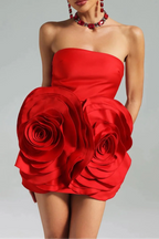 Shaha Floral Strapless Mini Dress