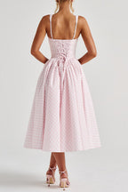 Flowering Girl Women Sherrie Midi Dress - Blush Gingham