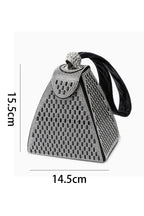 Flowering Girl Women Rhinestone-embellished Pyramid Handbag