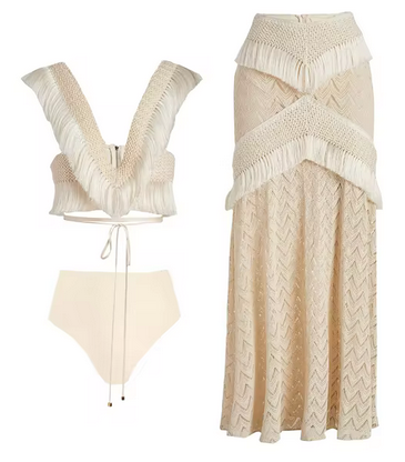 Tara |  Fringe Beach Dress Set