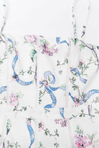 Tasmin Midi Dress - White Floral