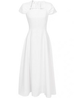 Flowering Girl Women Myrna Square Neckline A-Line Midi Dress