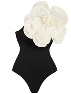 Flowering Girl Women Aureliana Flower One Piece Swimsuit In Black