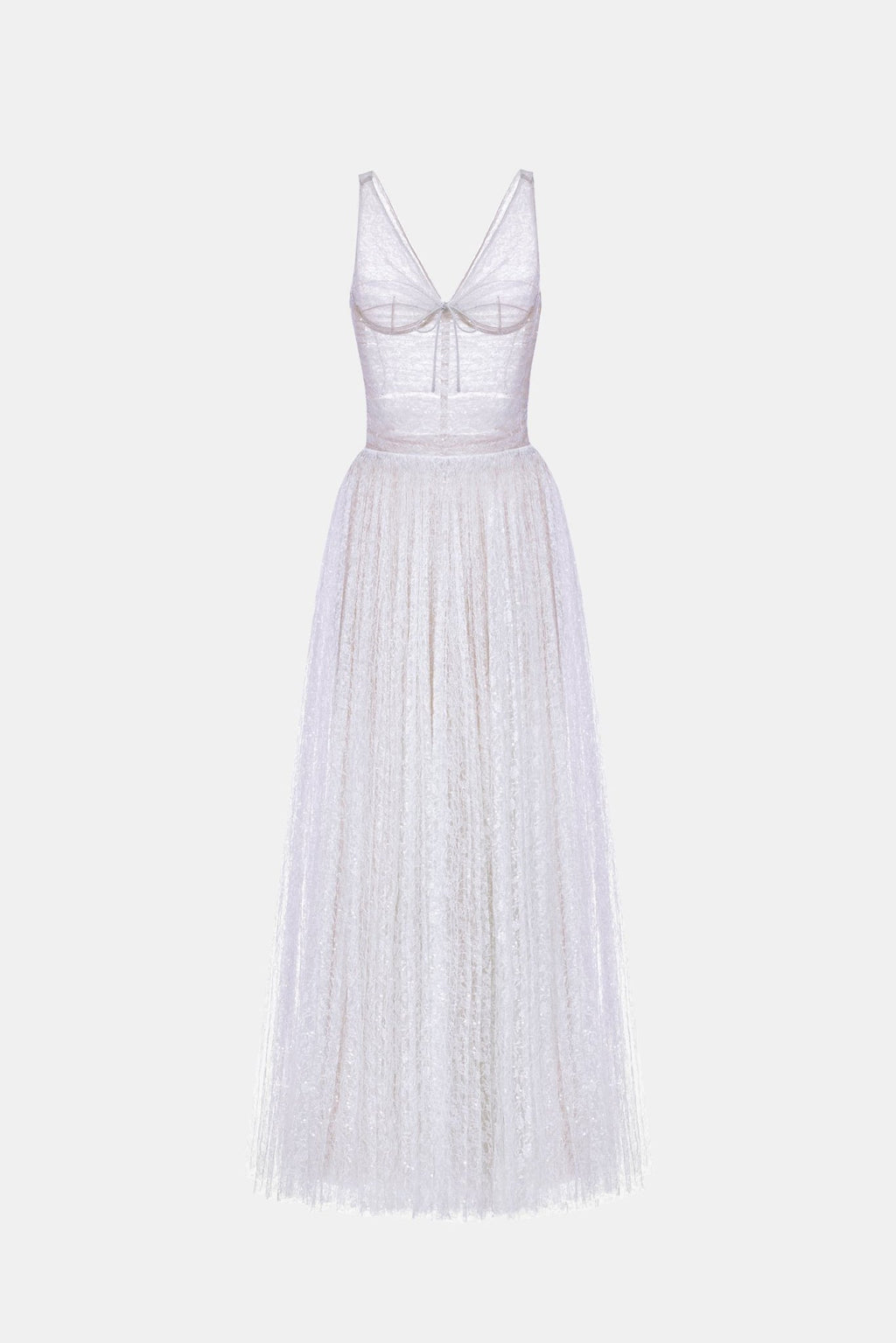monica violet draped tulle fishbone maxi dress