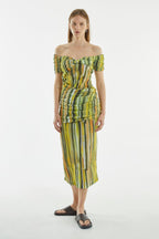 Flowering Girl Women Wind Through Off Shoulder Dress | Brush Stroke
