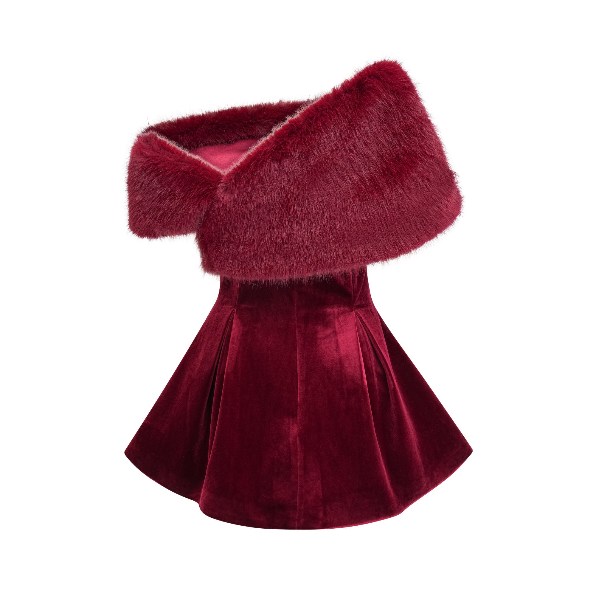 Wivika Velvet Fur Dress
