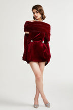 Wivika Velvet Fur Dress