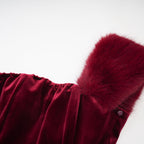 Wivika Velvet Fur Dress
